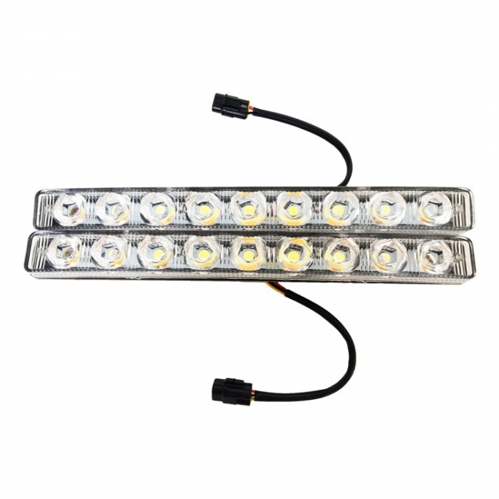 LED дневни светлини с бягащ мигач 9 диода