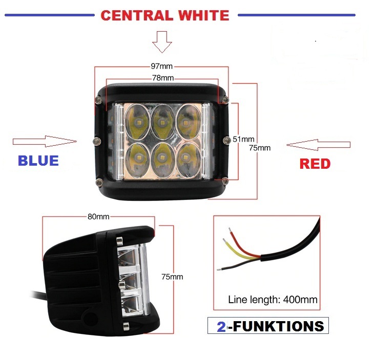 image_2 ХАЛОГЕН -LED BAR-20W с бяла и синьо-червена светлини 10см.
