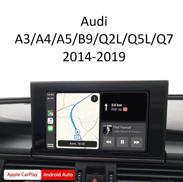 image Wireless Apple CarPlay & Android Auto Интерфейс – Audi A3/A4/B9/A5/Q2L/Q5L/Q7 2014-2019