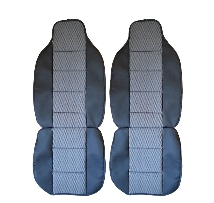 Комплект универсални калъфи за предни седалки черно със сиво