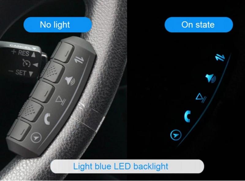 Универсално дистанционно управление за волана на автомобила - DVD LED контролни бутони