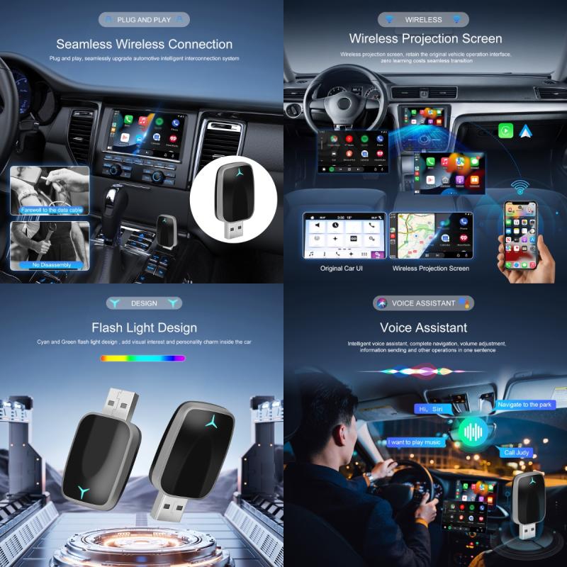 image_3 Car AI Box 2 в 1 Dongle USB безжичен Carplay / Android Auto адаптер