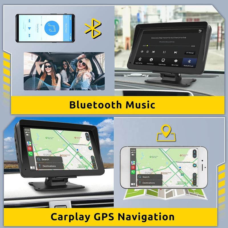 image_4 Преносим безжичен Carplay екран Airplay Android Auto Car Radio Stereo BT 7"