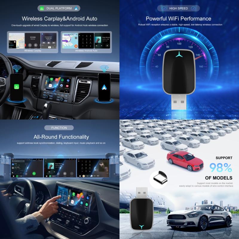 image_4 Car AI Box 2 в 1 Dongle USB безжичен Carplay / Android Auto адаптер
