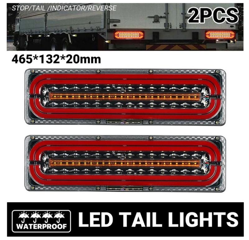 image Стопове LED с Бягаща светлина 12/24V 46см комплект