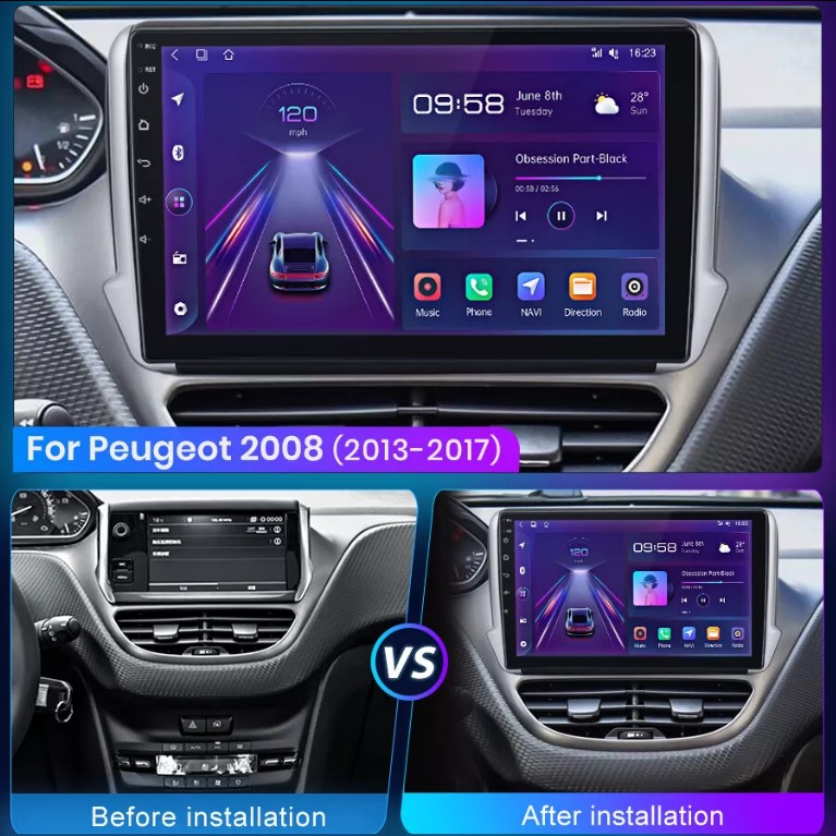 image_2 Мултимедия за Peugeot 2008 208 (2012–2019)- 10"