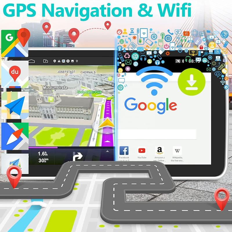 image_2 10.1-инчова 1din Android Car+Carplay мултимедия 2GB+64GB 360 градуса въртящ се сензорен екран